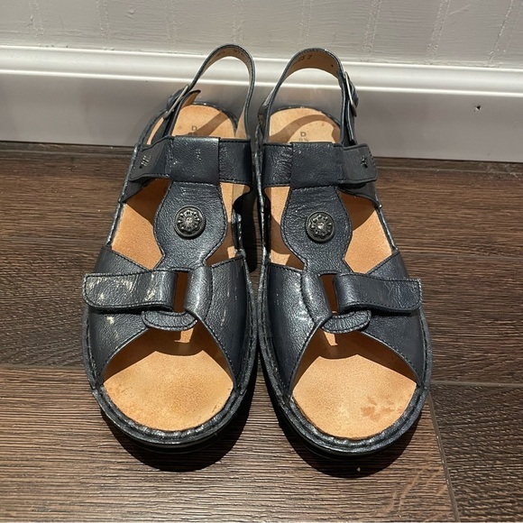 Finn Comfort Shoes - Finn Comfort Adana Pewter Corten Leather T Strap Sling Sandals UK 8.5D/US 11D
